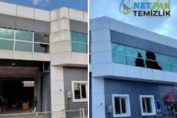 Vinç ile Kimyasallı Dış cephe temizliği Konya osb büsan sanayi